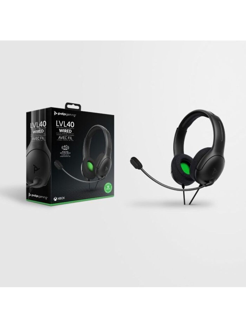 LVL40 Wired Stereo Headset for XSX/S, Xbox One, PC and MAC - Black